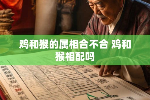 鸡和猴的属相合不合 鸡和猴相配吗