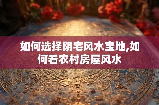 如何选择阴宅风水宝地,如何看农村房屋风水
