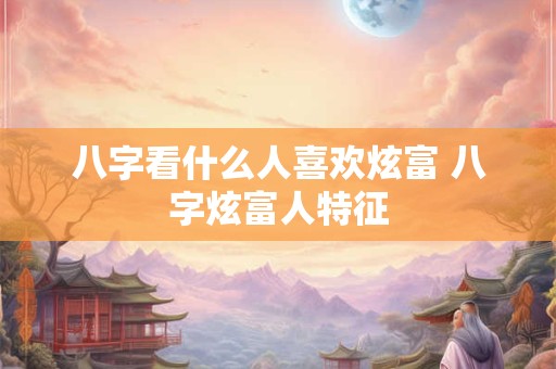 八字看什么人喜欢炫富 八字炫富人特征