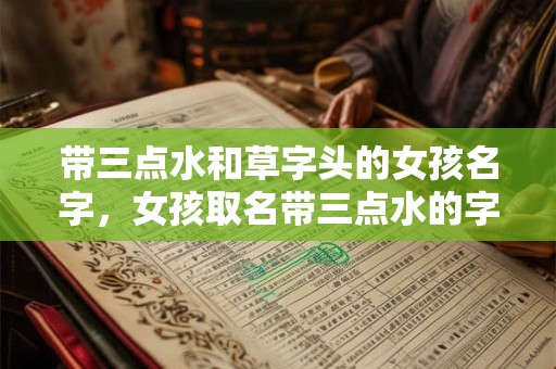 带三点水和草字头的女孩名字，女孩取名带三点水的字