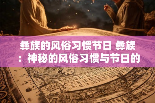 彝族的风俗习惯节日 彝族：神秘的风俗习惯与节日的魅力之旅