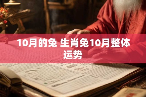 10月的兔 生肖兔10月整体运势