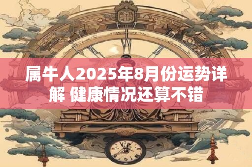 属牛人2026年8月份运势详解 健康情况还算不错