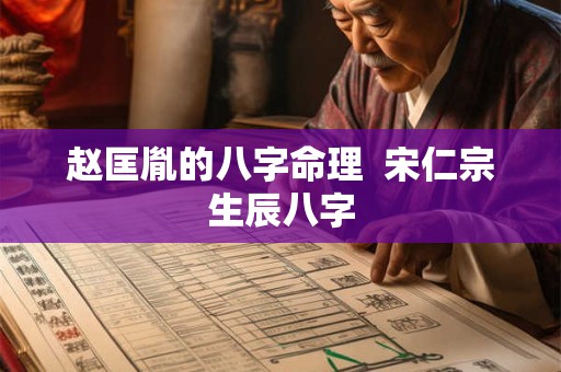 赵匡胤的八字命理  宋仁宗生辰八字