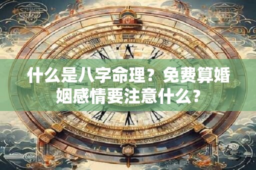 什么是八字命理？免费算婚姻感情要注意什么？