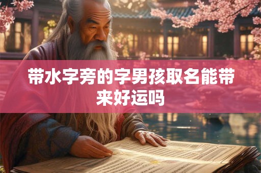 带水字旁的字男孩取名能带来好运吗