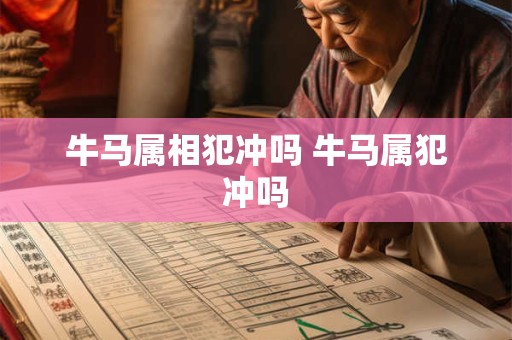牛马属相犯冲吗 牛马属犯冲吗