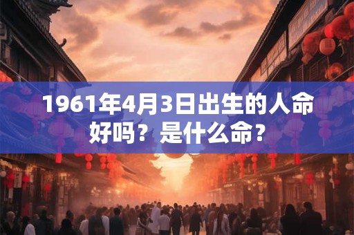 1961年4月3日出生的人命好吗？是什么命？