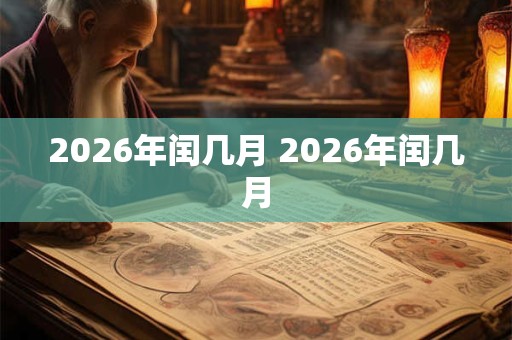 2026年闰几月 2026年闰几月