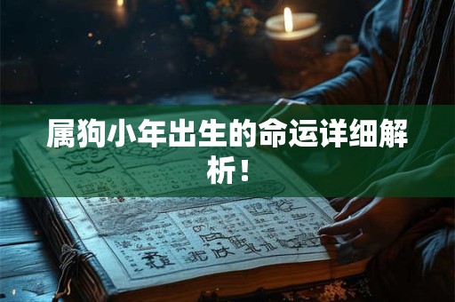 属狗小年出生的命运详细解析! 属狗小年出生的命运详细解析!