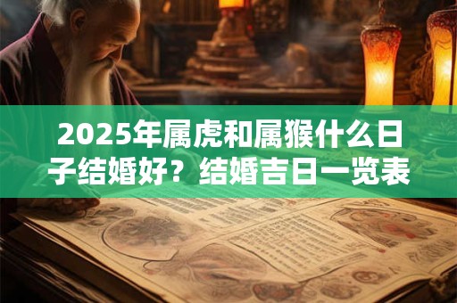 2025年属虎和属猴什么日子结婚好？结婚吉日一览表