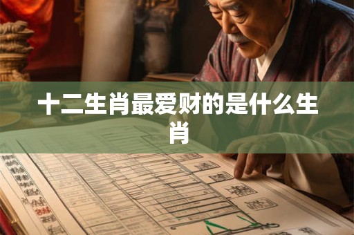 十二生肖最爱财的是什么生肖