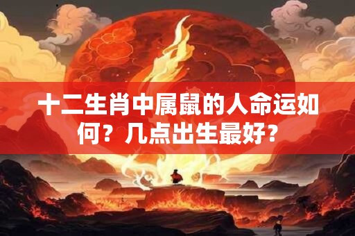 十二生肖中属鼠的人命运如何？几点出生最好？