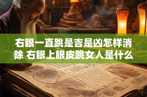 右眼一直跳是吉是凶怎样消除 右眼上眼皮跳女人是什么预兆