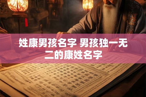 姓康男孩名字 男孩独一无二的康姓名字