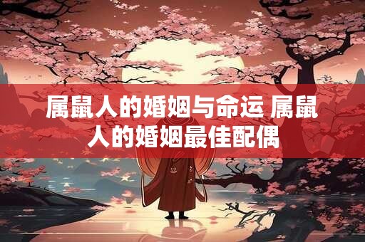 属鼠人的婚姻与命运 属鼠人的婚姻最佳配偶