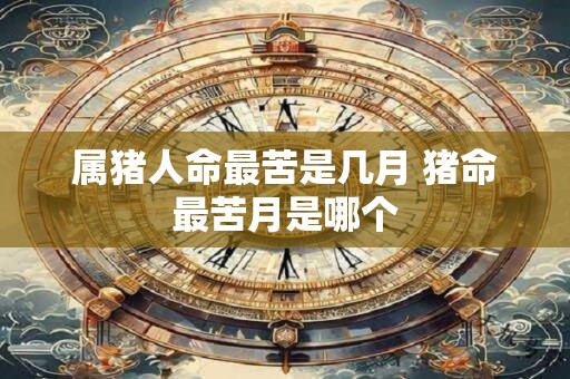 属猪人命最苦是几月 猪命最苦月是哪个