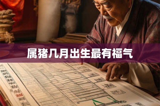 属猪几月出生最有福气