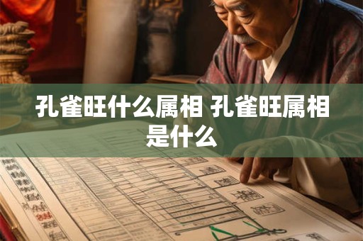 孔雀旺什么属相 孔雀旺属相是什么