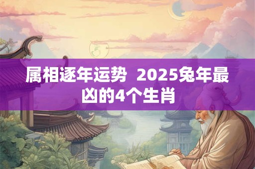 属相逐年运势  2025兔年最凶的4个生肖
