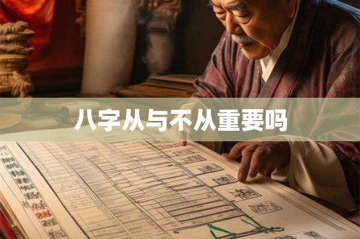 八字从与不从重要吗
