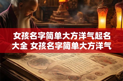 女孩名字简单大方洋气起名大全 女孩名字简单大方洋气