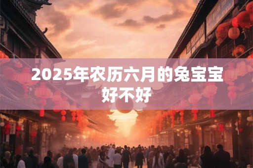 2025年农历六月的兔宝宝好不好 2025年农历六月的兔宝宝好不好