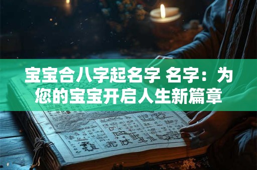 宝宝合八字起名字 名字:为您的宝宝开启人生新篇章 宝宝合八字起名字 名字:为您的宝宝开启人生新篇章