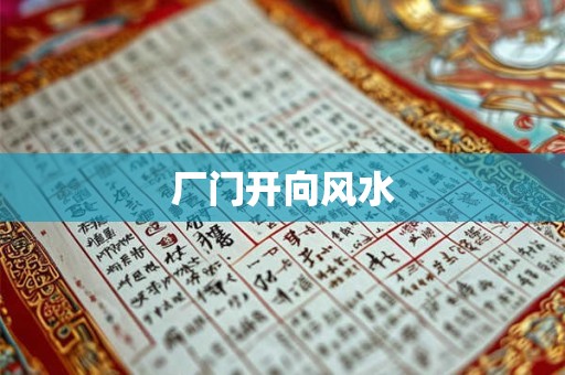厂门开向风水