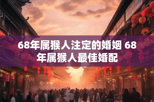 68年属猴人注定的婚姻 68年属猴人最佳婚配 68年属猴人注定的婚姻 68年属猴人最佳婚配