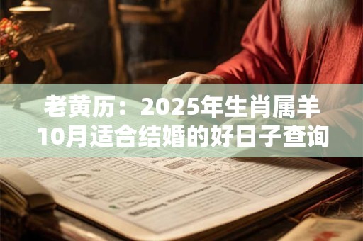 老黄历：2025年生肖属羊10月适合结婚的好日子查询