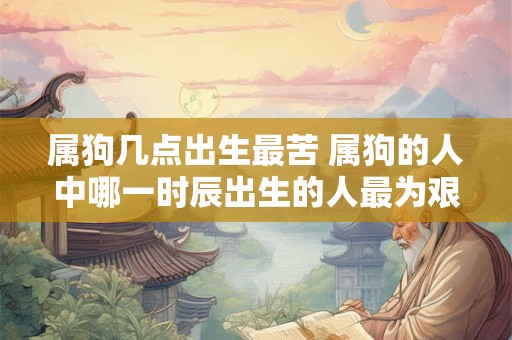 属狗几点出生最苦 属狗的人中哪一时辰出生的人最为艰辛