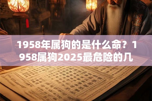 1958年属狗的是什么命？1958属狗2025最危险的几个月