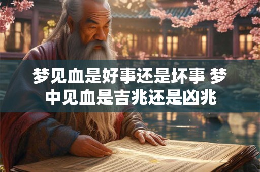 梦见血是好事还是坏事 梦中见血是吉兆还是凶兆