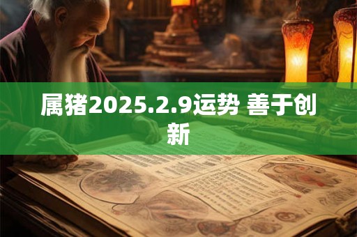 属猪2025.2.9运势 善于创新