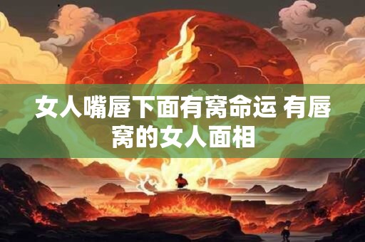 女人嘴唇下面有窝命运 有唇窝的女人面相