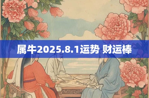 属牛2025.8.1运势 财运棒