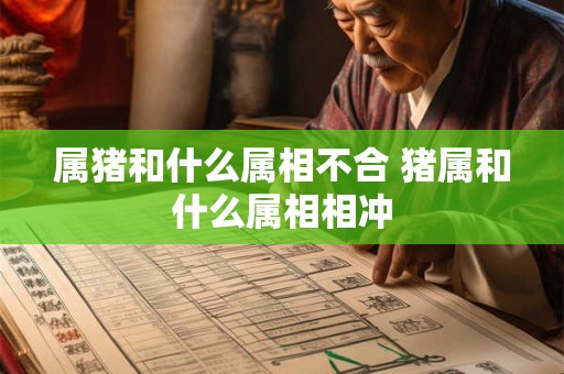 属猪和什么属相不合 猪属和什么属相相冲