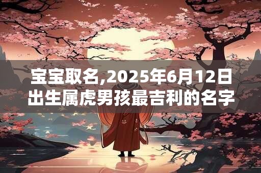 宝宝取名,2025年6月12日出生属虎男孩最吉利的名字推荐 宝宝取名,2025年6月12日出生属虎男孩最吉利的名字推荐