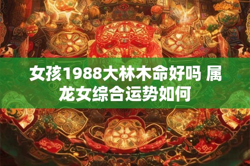 女孩1988大林木命好吗 属龙女综合运势如何