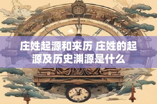 庄姓起源和来历 庄姓的起源及历史渊源是什么