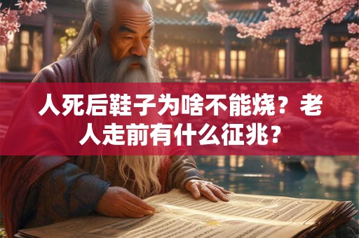 人死后鞋子为啥不能烧？老人走前有什么征兆？