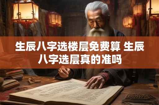生辰八字选楼层免费算 生辰八字选层真的准吗