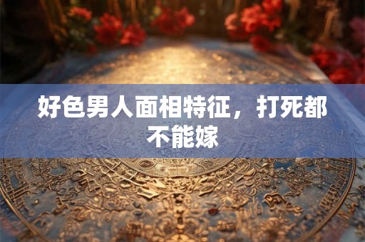 好色男人面相特征，打死都不能嫁