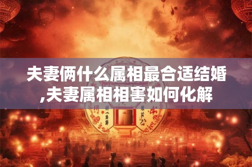 夫妻俩什么属相最合适结婚,夫妻属相相害如何化解