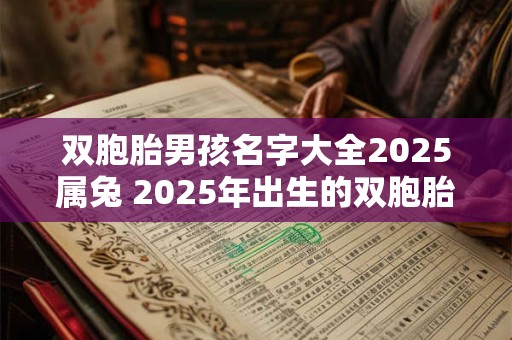 双胞胎男孩名字大全2025属兔 2025年出生的双胞胎男孩有哪些属兔的好听名字