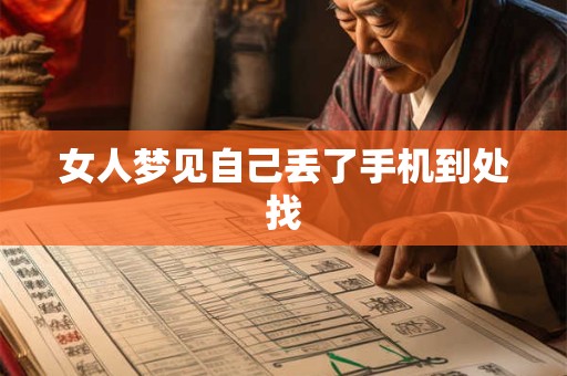 女人梦见自己丢了手机到处找