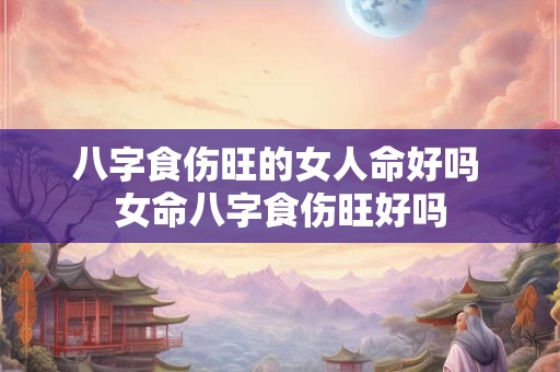 八字食伤旺的女人命好吗 女命八字食伤旺好吗