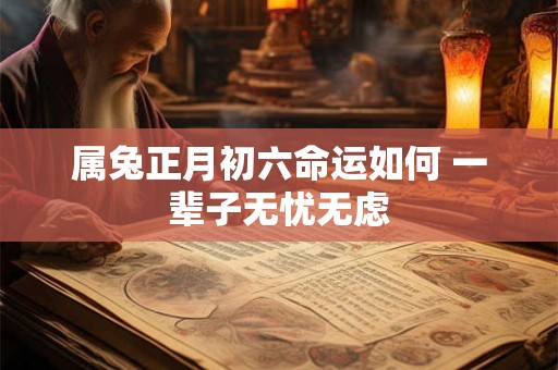 属兔正月初六命运如何 一辈子无忧无虑