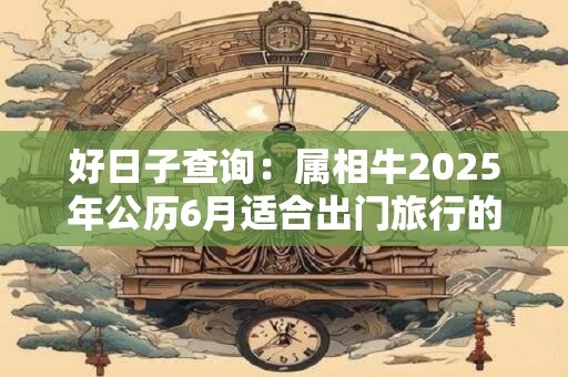 好日子查询：属相牛2025年公历6月适合出门旅行的黄道吉日